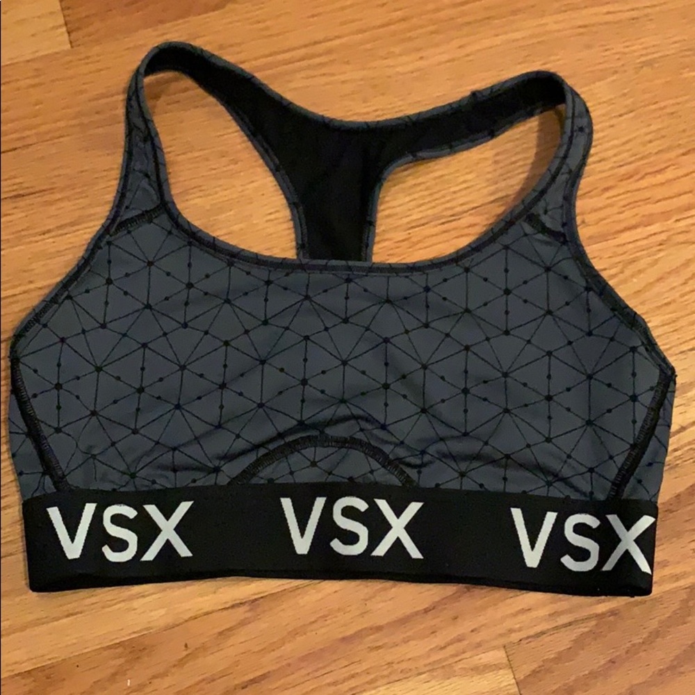 Gray and Black VS Sports Bra